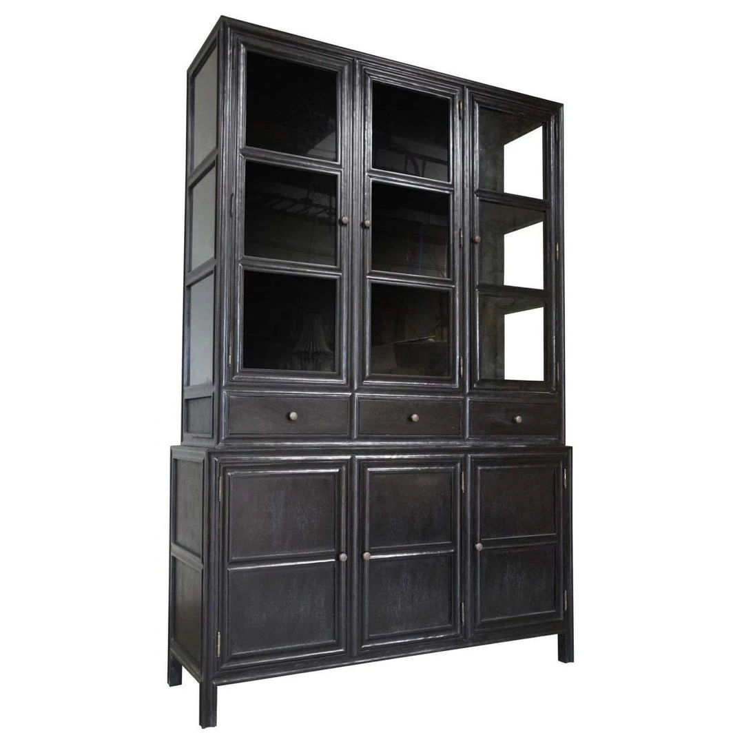 Noir Furniture Noir Colonial Hutch Black Cabinets