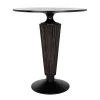 Noir Furniture Dining Tables Noir Gibraltar Bar Table, Hand Rubbed Black With Light Brown Trim