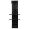 Noir Furniture Noir Colombo Shelving, Black Steel With Glass
