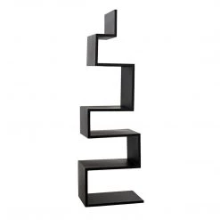 Noir Furniture Bookcases Noir Laszlo Bookcase, Black Steel