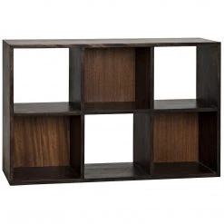 Noir Furniture Bookcases Noir Nico Bookcase, Ebony Walnut