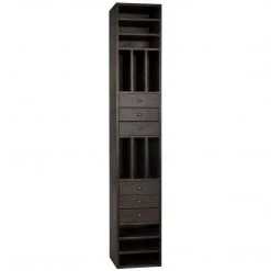 Noir Furniture Bookcases Noir Tubula Bookcase, Ebony Walnut