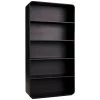Noir Furniture Noir Paloma Bookcase, Black Steel Bookcases