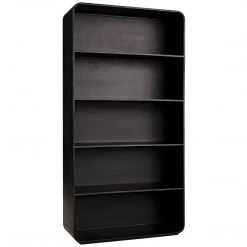 Noir Furniture Noir Paloma Bookcase, Black Steel Bookcases