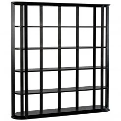 Noir Furniture Noir Foster Bookcase, Black Steel Bookcases