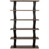 Noir Furniture Noir Mood Bookcase, Ebony And Dark Walnut Bookcases