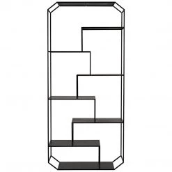 Noir Furniture Noir Marquise Bookcase, Black Steel Bookcases