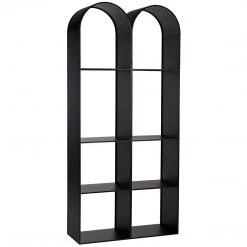 Noir Furniture Bookcases Noir Luna Bookcase, Black Steel