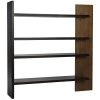 Noir Furniture Bookcases Noir Wright Bookcase, Dark Walnut With Ebony Walnut