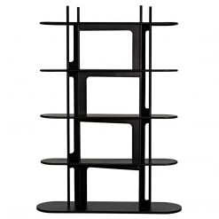 Noir Furniture Noir Ochoa Bookcase, Black Steel