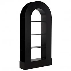 Noir Furniture Bookcases Noir Triumph Bookcase, Black Steel