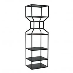 Noir Furniture Noir Downtown A Bookcase, Black Metal