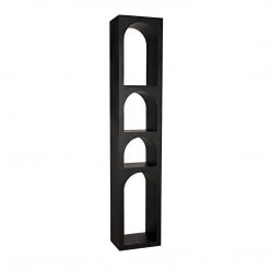 Noir Furniture Bookcases Noir Aqueduct Bookcase, B, Black Metal