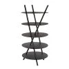 Noir Furniture Noir Gautama Shelf, Black Metal Accent Tables