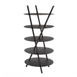 Noir Furniture Noir Gautama Shelf, Black Metal Accent Tables