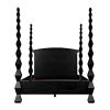 Noir Furniture Noir Brancusi Bed, Queen, Hand Rubbed Black Accent Tables