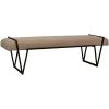 Noir Furniture Noir Larkin Bench, Steel With Linen Accent Tables