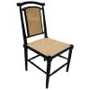 Noir Furniture Dining Chairs Noir Colonial Bamboo Side Chair, Hand Rubbed Black