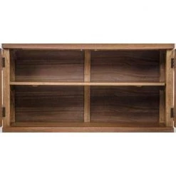 Noir Furniture Buffets Noir Quadrant 2 Door Sideboard, Dark Walnut