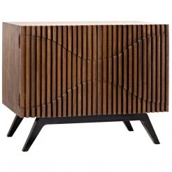Noir Furniture Noir Illusion Single Sideboard W/ Metal Base