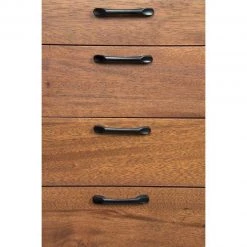 Noir Furniture Noir Mind-Croft Sideboard, Walnut And Metal Buffets