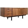 Noir Furniture Noir Mind-Croft Sideboard, Walnut And Metal Buffets