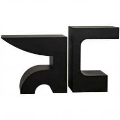 Noir Furniture Noir Shiba Console, Black Steel Accent Tables