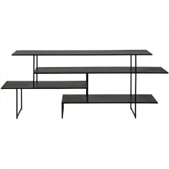 Noir Furniture Noir Metro Console, Black Steel