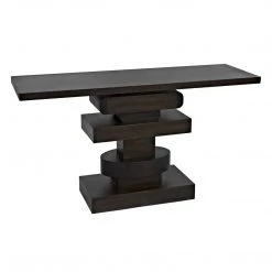 Noir Furniture Noir Solange Console, Ebony Walnut