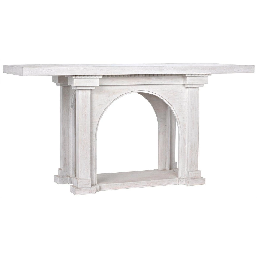 Noir Furniture Noir Parcival Console, White Wash Accent Tables