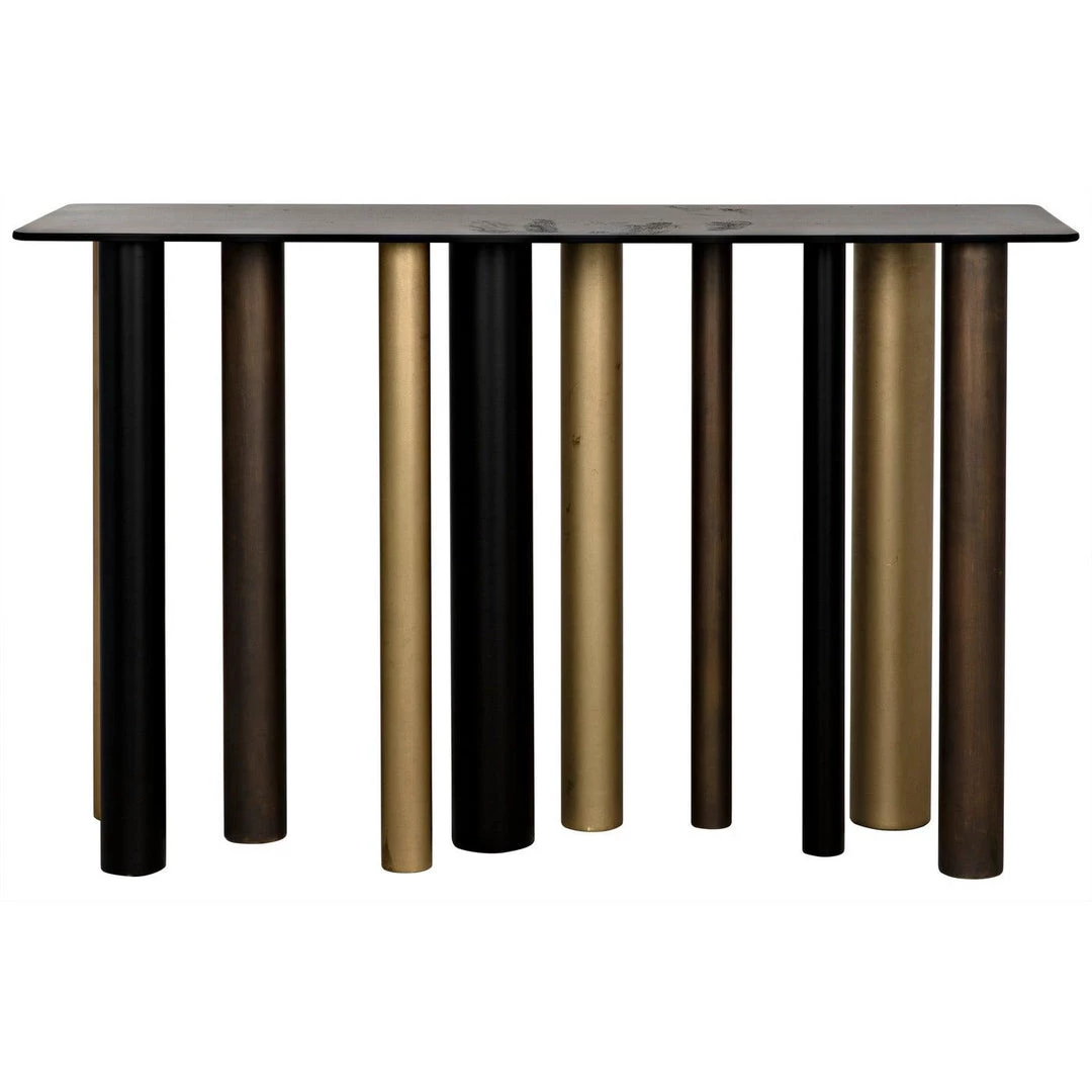 Noir Furniture Noir Tessio Console, Steel