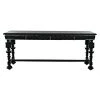 Noir Furniture Noir Portuguese Console, Hand Rubbed Black