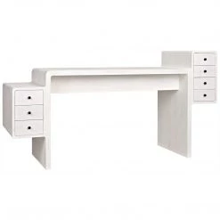 Noir Furniture Noir Lance Desk, White Wash