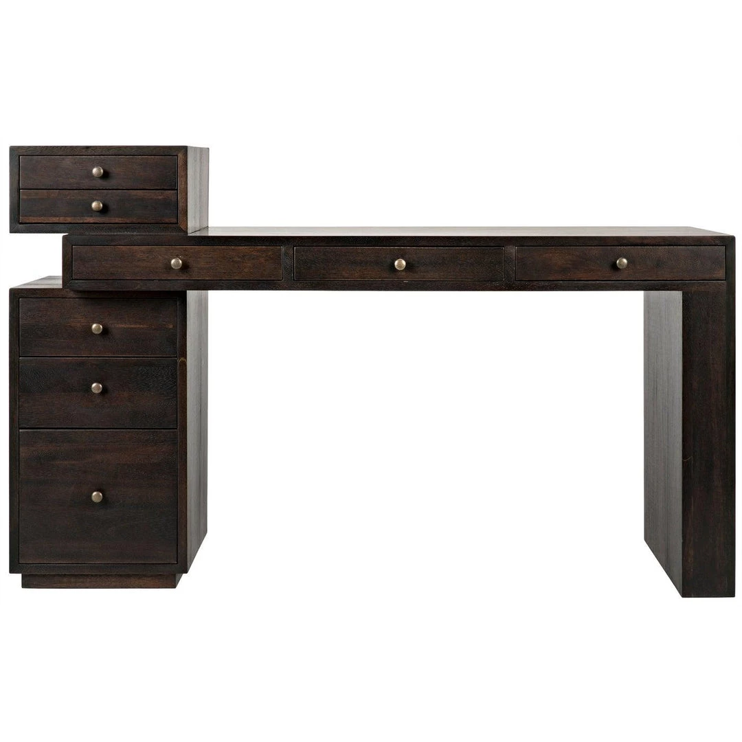 Noir Furniture Noir Tokyo Desk, Ebony Walnut
