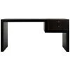 Noir Furniture Noir Alvaro Desk, Black Steel With Ebony Walnut