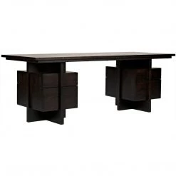 Noir Furniture Noir Bridge Desk, Ebony Walnut
