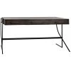 Noir Furniture Noir Frank Desk, Ebony Walnut With Steel