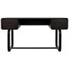 Noir Furniture Noir Voltes Desk, Ebony Walnut With Black Steel