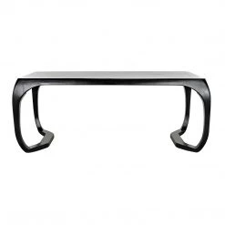 Noir Furniture Noir Lola Desk, Hand Rubbed Black