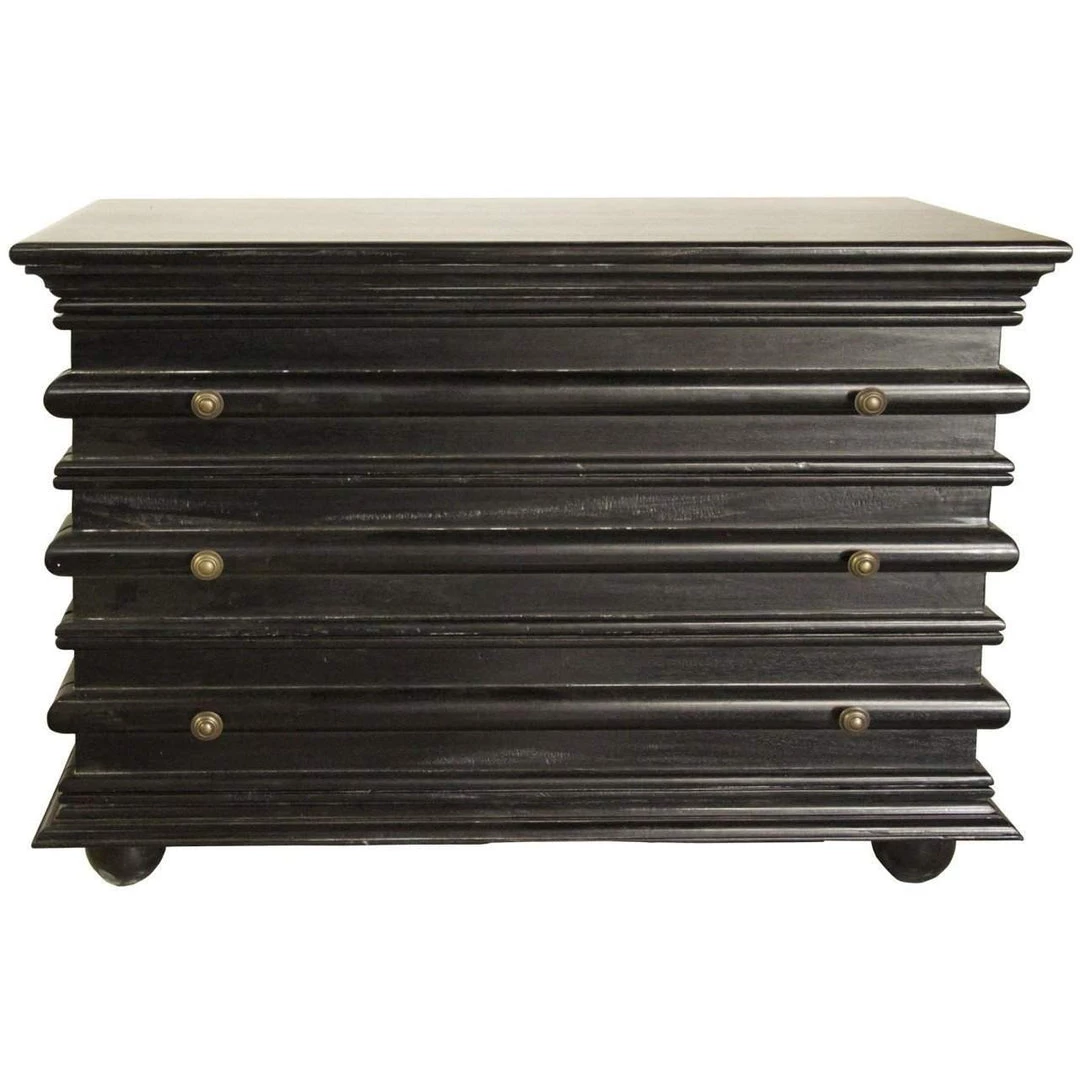 Noir Furniture Dressers Noir Ascona Small Chest Black