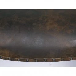 Noir Furniture Noir Claw Leg Saddle Stool W/ Leather, White Weathered Benches & Ottomans