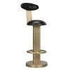 Noir Furniture Noir Sedes Bar Stool, Steel With Brass Finish Accent Tables