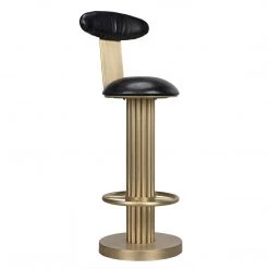 Noir Furniture Noir Sedes Bar Stool, Steel With Brass Finish Accent Tables