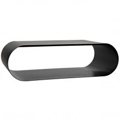 Noir Furniture Coffee Tables Noir Hera Coffee Table, Black Steel