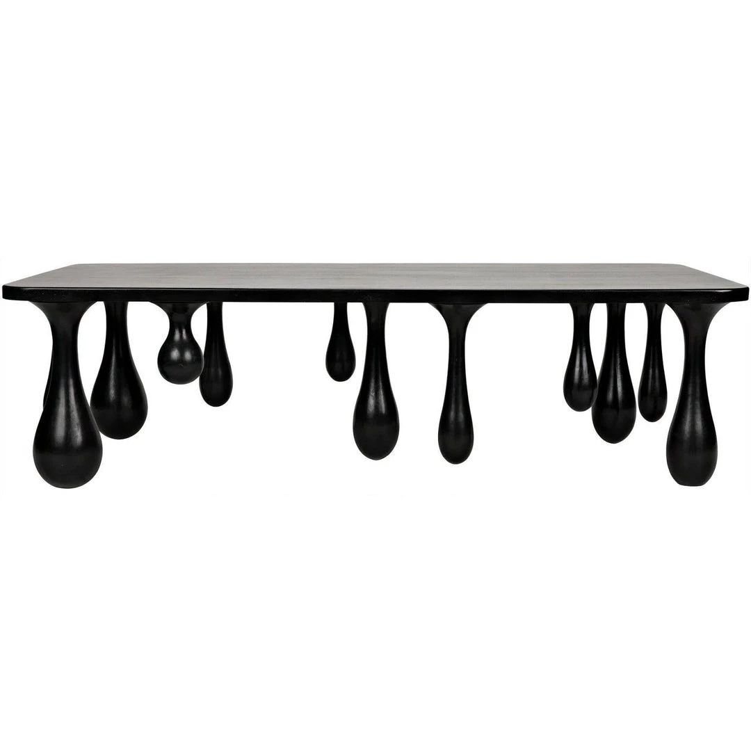 Noir Furniture Noir Drop Coffee Table, Hand Rubbed Black