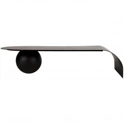 Noir Furniture Noir Rosario Coffee Table, Black Steel