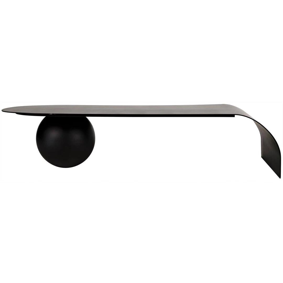 Noir Furniture Noir Rosario Coffee Table, Black Steel