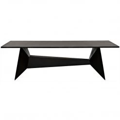 Noir Furniture Coffee Tables Noir Soyka Coffee Table, Black Steel