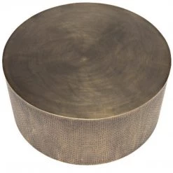 Noir Furniture Dixon Coffee Table, Steel With Aged Brass Finish Coffee Tables