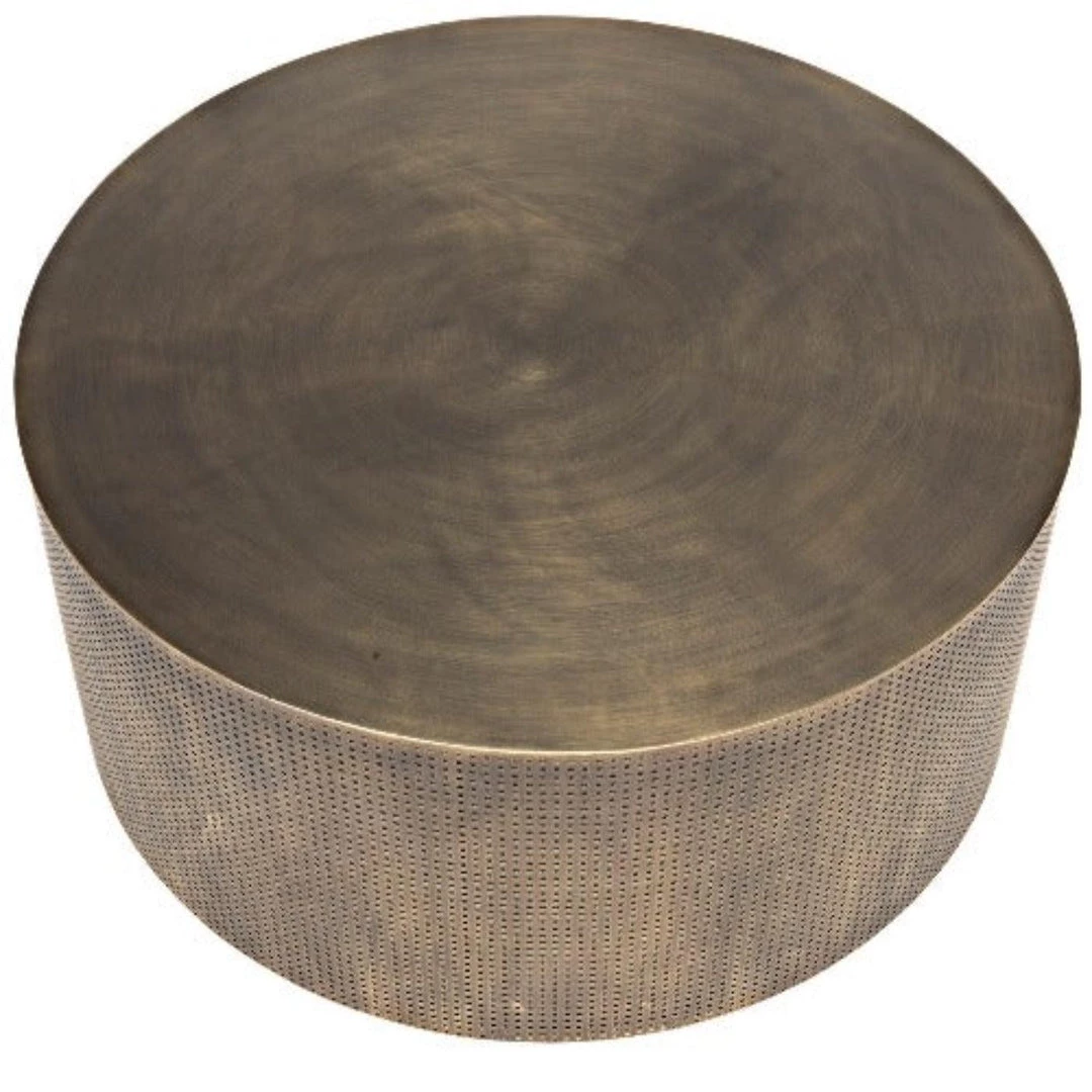 Noir Furniture Dixon Coffee Table, Steel With Aged Brass Finish Coffee Tables